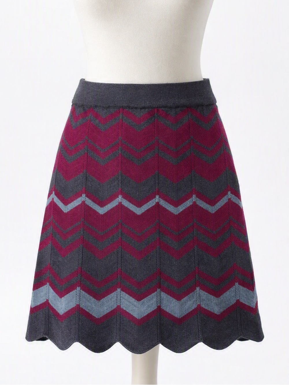 NWT Krimson Klover 100% Merino Wool Ziggy Expresso Red Mini Skirt Size Small